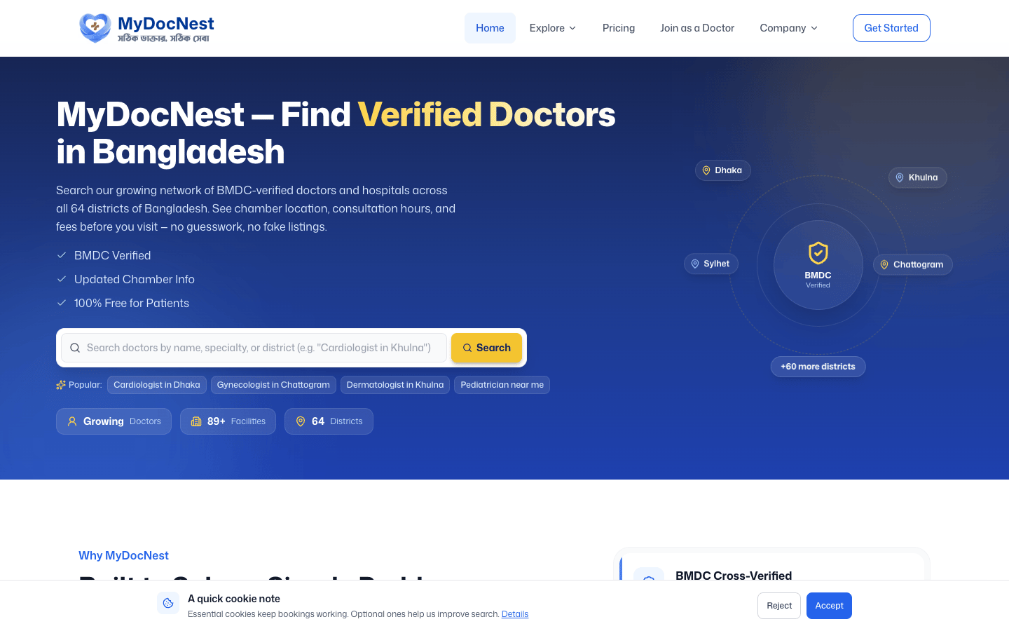 MyDocNest — live site preview